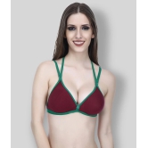 Elina - Maroon Cotton Non - Padded Womens T-Shirt Bra ( Pack of 1 ) - 36C