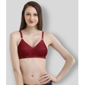 Madam - Maroon Cotton Non - Padded Womens Everyday Bra ( Pack of 1 ) - 48D