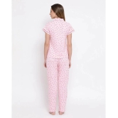 Clovia Pink Cotton Womens Nightwear Nightsuit Sets ( Pack of 1 ) - None