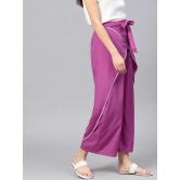 Women Purple Relaxed Loose Fit Trousers