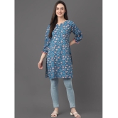 Janasya - Blue Cotton Womens Tunic ( Pack of 1 ) - None