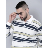 Auto Stripes Beige Navy Polo T-Shirt-S / Beige