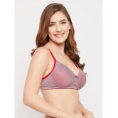 Clovia - Red Cotton Blend Lightly Padded Womens T-Shirt Bra ( Pack of 1 ) - None