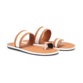 Emosis Tan Flip Flops - None