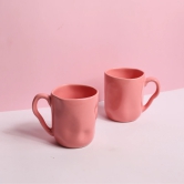 Pink Wavy Mug-Set of six