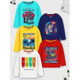 Trampoline Multicolor Cotton Blend Boys T-Shirt ( Pack of 5 ) - None