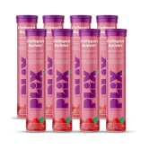 Plix Collagen Builder Effervescent For Improved Skin Elasticity & AntiAgeing(8 x 15 Tablets)