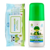 Mamaearth Organic Bamboo Based Baby Wipes 72pcsÂ 330g Ã¤nd Natural Anti Mosquito Body Roll On, 40ml