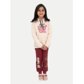 Girls Beige Printed Sweat Hoodie - None