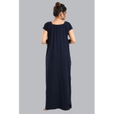 FOMTI Navy Cotton Nighty - Free Size