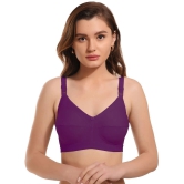 Elina Purple Cotton Non Padded Womens Minimizer Bra ( Pack of 1 ) - None