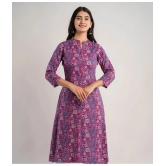 MAUKA - Pink Rayon Womens A-line Kurti ( Pack of 1 ) - None