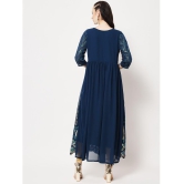 Estela - Teal Georgette Womens Anarkali Kurti ( Pack of 1 ) - None