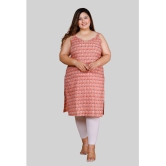 miravan - Peach Cotton Women's Straight Kurti ( Pack of 1 ) - None