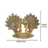 Bharat Saini Art ; Metal Couple Swan Duck Statue Showpiece Home Decor Kids Room Decor for Gift White Height 6 Inches