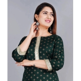 SIPET - Green Rayon Womens Straight Kurti ( Pack of 1 ) - None