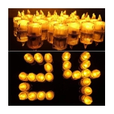 TINUMS - Off White Acrylic Diwali Candle