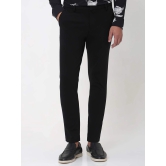 Black Ankle Length Stretch Chinos Trouser