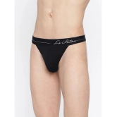 La Intimo Pack of 3 Cotton Mens Thongs ( Black ) - None