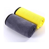 HOMETALES Multicolor 800 GSM Microfiber Cloth For Automobile ( Pack of 2 )