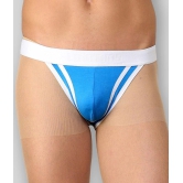 La Intimo - Light Blue Cotton Blend Mens G-String ( Pack of 1 ) - S