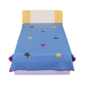 Hugs'n'Rugs Single Cotton Bedsheet with Two Pillow Covers & Two Cushion covers ( 200 x 150 cm ) - Dark Blue