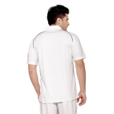 Omtex Half Sleeves Cricket Wear White T-Shirt - XL