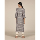 Karigari - Straight Rayon Grey Women's Kurti ( Pack of 1 ) - None