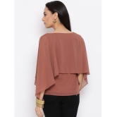 ALL WAYS YOU - Brown Polyester Womens Cape Top - XL