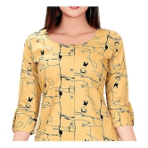 Meher Impex - Yellow Cotton Womens Front Slit Kurti ( Pack of 1 ) - S