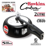 Hawkins Contura Hard Anodised Aluminium Pressure Cooker, 2 Liters(CB20)  by Mahavir Home Store