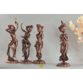 Namaste Pose Women Statue-Gold