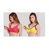 Zourt - Multicolor Cotton Solid Women's Maternity Bra ( Pack of 2 ) - 44B