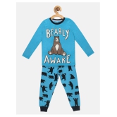 Lazy Shark Little Marine Printed Boys Boys Nightwear set - None