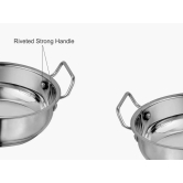 Stainless Steel Kadhai with Capsulated Induction Bottom (SS Handle)and SS Lid 26cm/3.5L