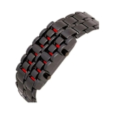 Rhonium Black Metal Digital Mens Watch