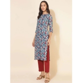 Janasya Cotton Printed Straight Womens Kurti - Multicoloured ( Pack of 1 ) - None