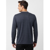 UrbanMark Mens Regular Fit Round Neck Full Sleeves Solid T Shirt -Navy - None