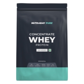 NUTRABAY Pure 100% Raw Whey Protein Concentrate, 23.4g Protein - 1Kg, Unflavoured