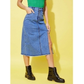 StyleStone - Blue Denim Womens A-Line Skirt ( Pack of 1 ) - None