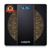 Healthgenie Digital Weight Machine Thick Tempered Glass LCD Display 93-Multicolor Weighing Scale