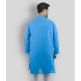 DESHBANDHU DBK - Blue Cotton Mens Regular Kurta ( Pack of 1 ) - None