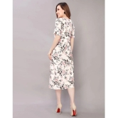 Selvia Rayon Printed Knee Length Womens A-Line Dress - White ( Pack of 1 ) - None