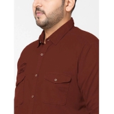 IVOC 100% Cotton Regular Fit Solids Full Sleeves Mens Casual Shirt - Rust ( Pack of 1 ) - None