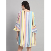 Curvydrobe Georgette Striped Mini Womens A-line Dress - Multi Color ( Pack of 1 ) - None