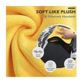 HOMETALES Yellow 600 GSM Drying Towel For Automobile ( Pack of 2 )