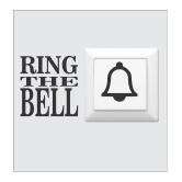 Asmi Collection Ring the Bell Switch Board Sticker ( 14 x 8 cms )