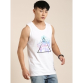 JOVEN Men Ivory Printed Innerwear Vest-XL / Ivory