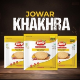 Euro Jowar Khakhra 180Gm Pack of 4|Roasted Not Fried | Cholesterol Free | Zero Transfat |Vacuum-Sealed for Freshness | Authentic Gujarati Snack, Ideal for Tea Time | Healthy Khakhra Options| Healthy Snacking