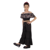 Kids Cave - Black Crepe Girls Jumpsuit ( Pack of 1 ) - None